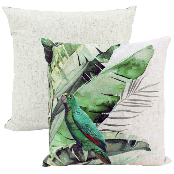 Green Parrot Jungle Cushion 50x50cm