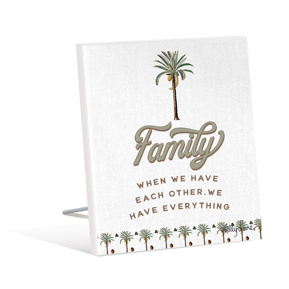Sentiment Plaque 12x15 Royal Palms FAMILY
