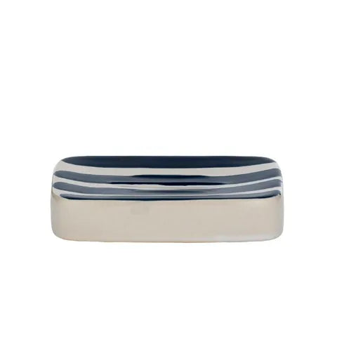 Hastings Ceramic Soap Dish 9x12.5cm White/Navy