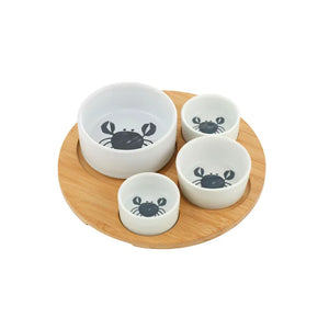 Cliff Ceramic/Bamboo Serve Set 25x5cm