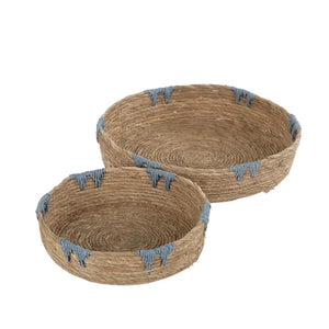 Maji S/2 Grass Trays 40x8cm Natural/Blue